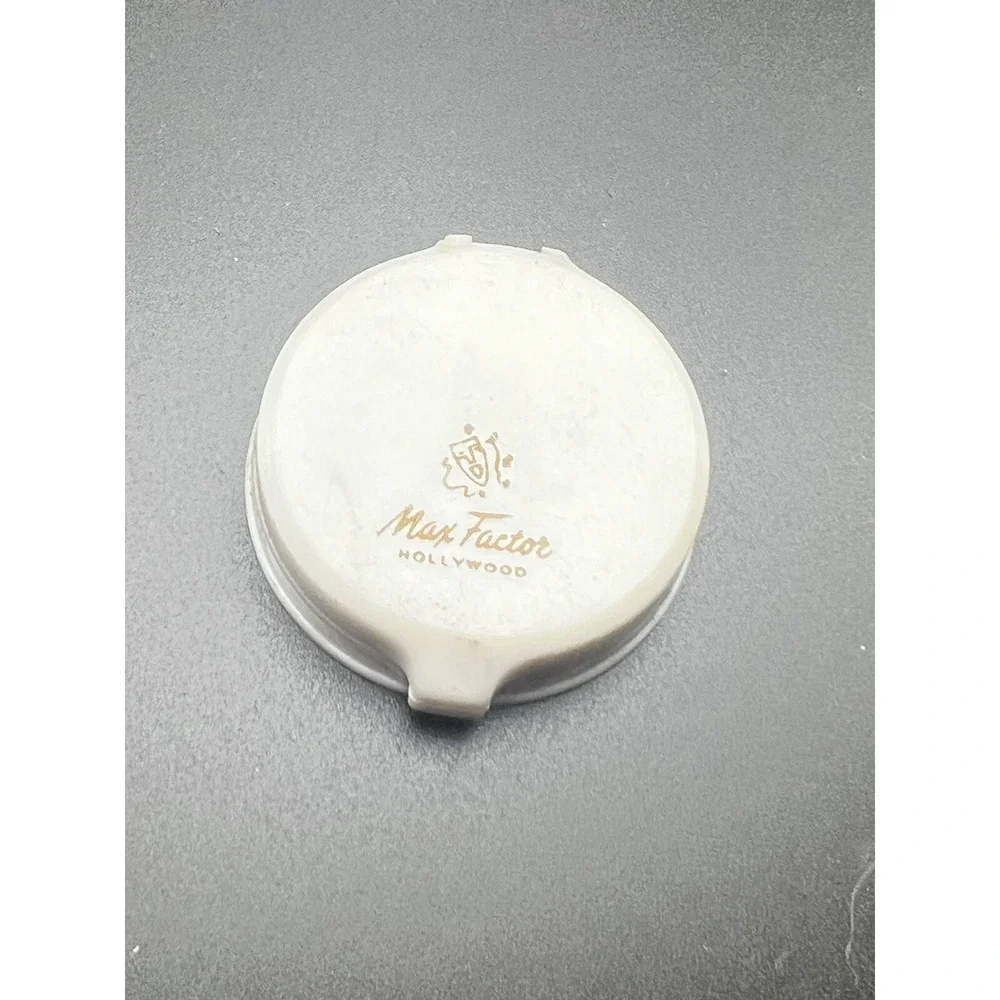 VINTAGE MAX FACTOR HOLLYWOOD MID CENTURY COMPACT CAKE ROUGE BLUSH ROSE   RED #2